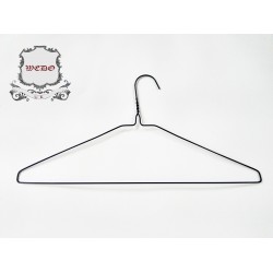 Strong Coloured Wire Coat Hangers (13G) 16"/40cm Black Metal Clothes extra strong